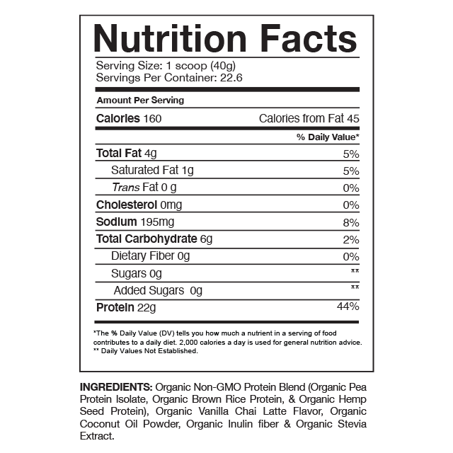 PROVEN VEGAN™ - Nutrition Facts 